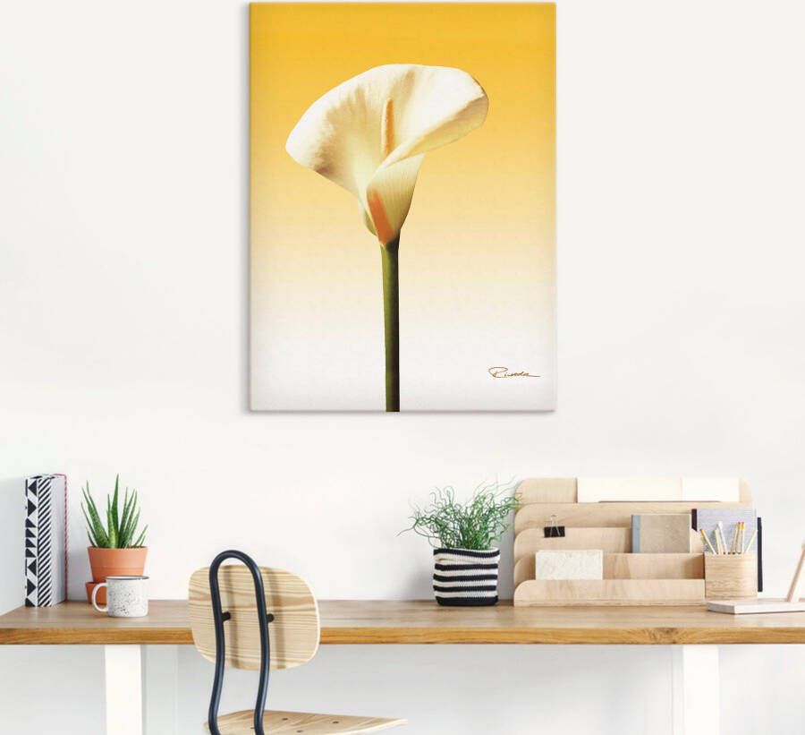 Artland Artprint Zonneschijn calla II als artprint op linnen poster in verschillende formaten maten