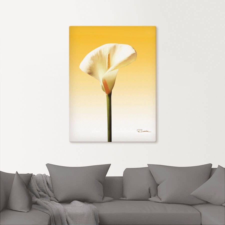 Artland Artprint Zonneschijn calla II als artprint op linnen poster in verschillende formaten maten