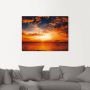 Artland Artprint Zonsondergang aan het strand als artprint op linnen poster muursticker in verschillende maten - Thumbnail 2