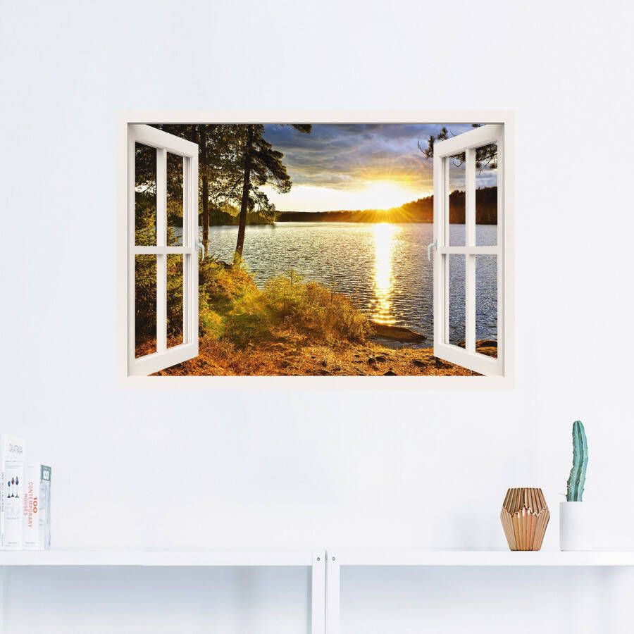 Artland Artprint Zonsondergang in Algonquin park als artprint op linnen poster muursticker in verschillende maten