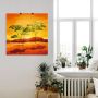 Artland Artprint Zonsondergang op de steppe als artprint op linnen poster in verschillende formaten maten - Thumbnail 4