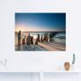 Artland Artprint Zonsondergang strand golfbreker als artprint van aluminium artprint voor buiten artprint op linnen poster muursticker - Thumbnail 2