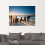 Artland Artprint Zonsondergang strand golfbreker als artprint van aluminium artprint voor buiten artprint op linnen poster muursticker - Thumbnail 3