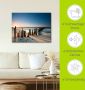 Artland Artprint Zonsondergang strand golfbreker als artprint van aluminium artprint voor buiten artprint op linnen poster muursticker - Thumbnail 5