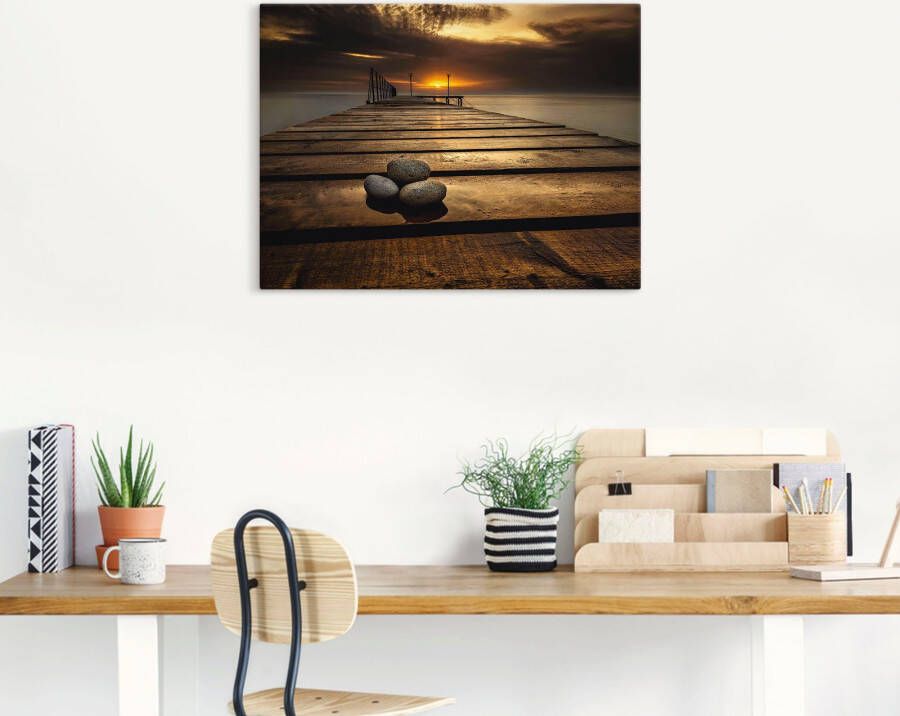 Artland Artprint Zonsopkomst aan de Zwarte Zee als artprint op linnen poster muursticker in verschillende maten