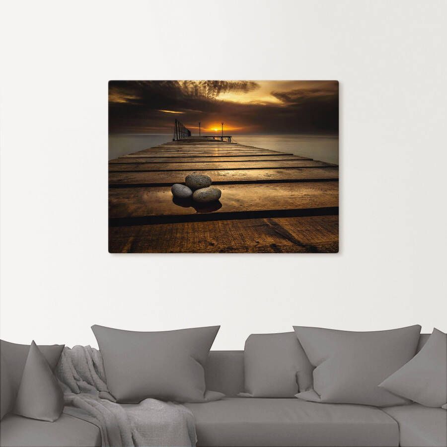 Artland Artprint Zonsopkomst aan de Zwarte Zee als artprint op linnen poster muursticker in verschillende maten