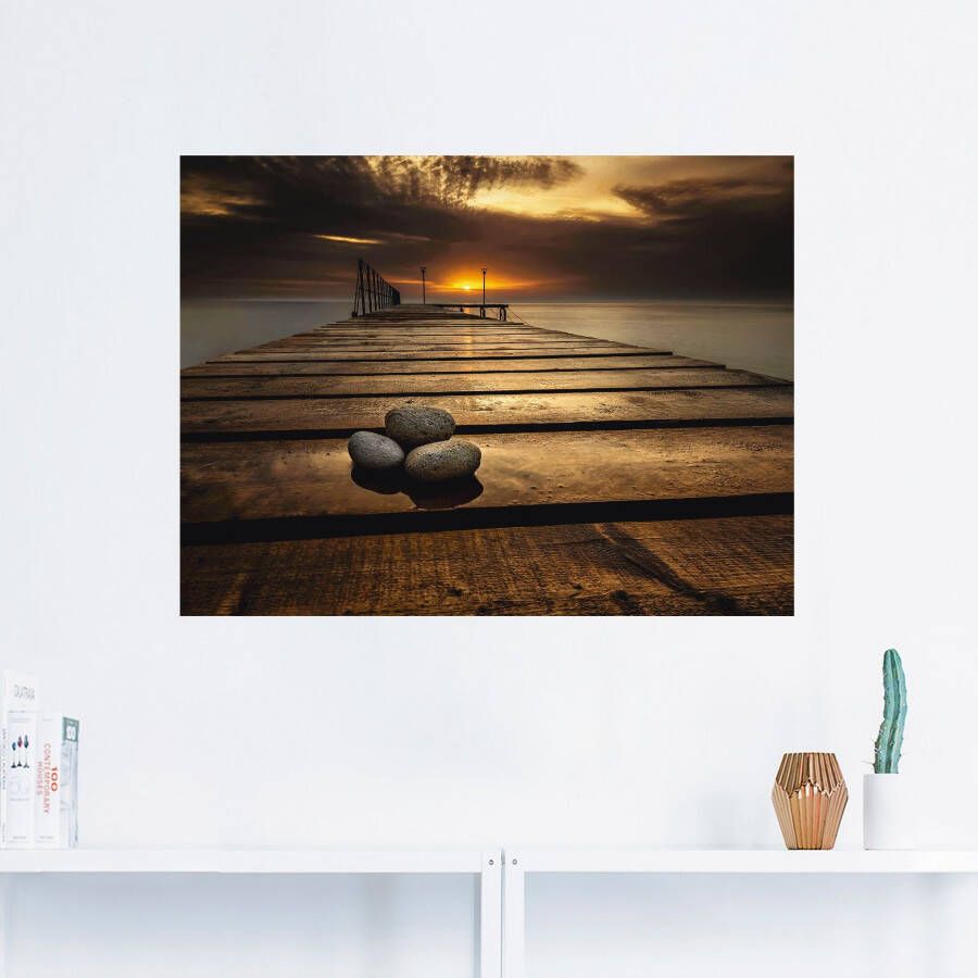 Artland Artprint Zonsopkomst aan de Zwarte Zee als artprint op linnen poster muursticker in verschillende maten