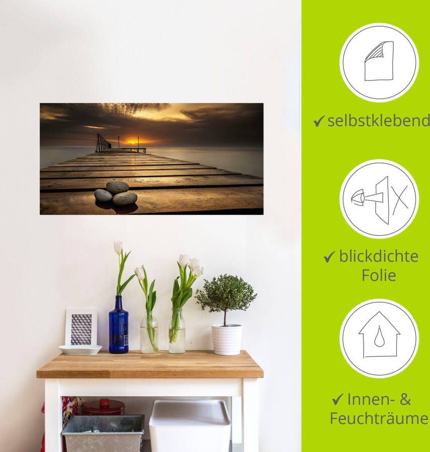 Artland Artprint Zonsopkomst aan de Zwarte Zee als artprint op linnen poster muursticker in verschillende maten