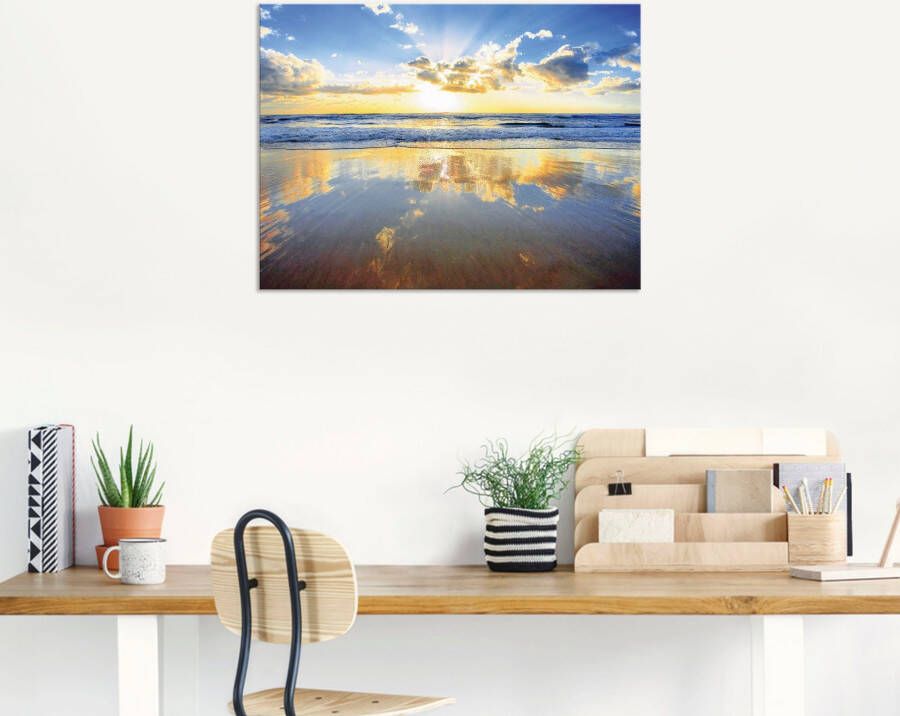 Artland Artprint Zonsopkomst boven de oceaan als artprint van aluminium artprint voor buiten artprint op linnen poster muursticker