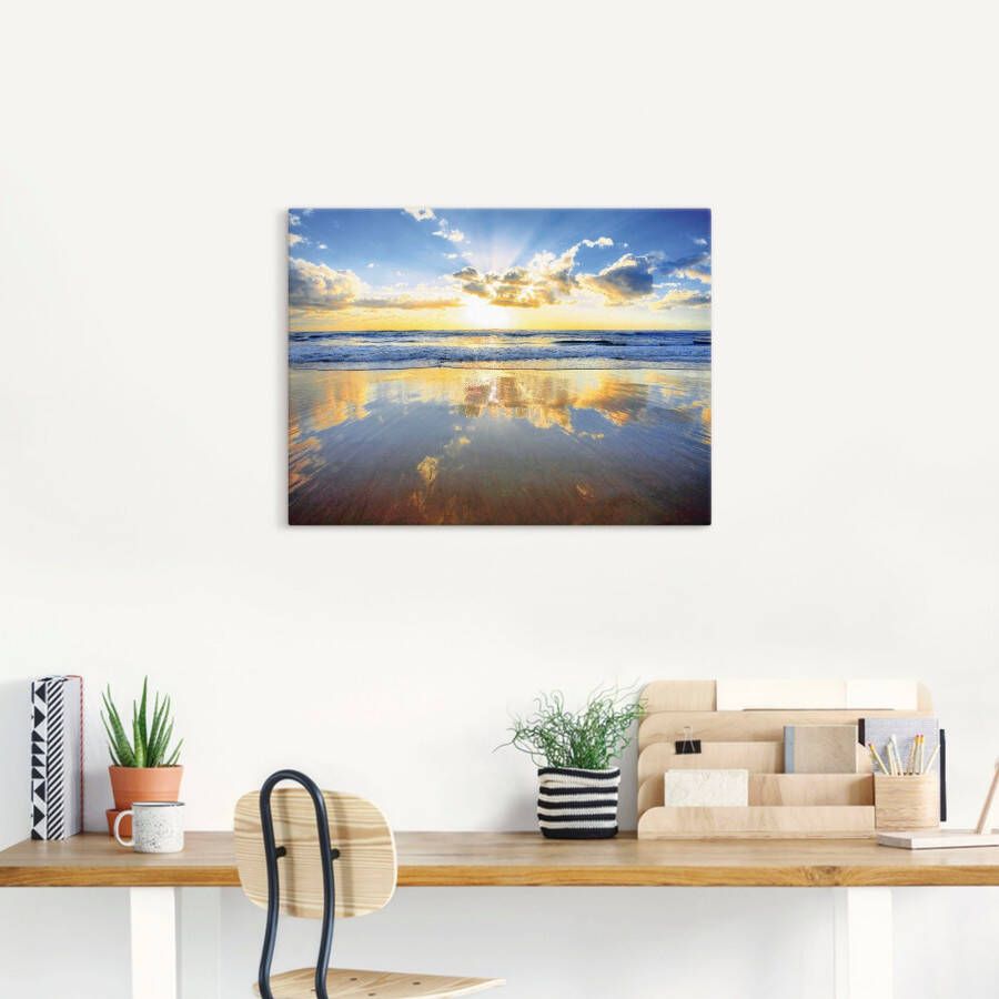 Artland Artprint Zonsopkomst boven de oceaan als artprint van aluminium artprint voor buiten artprint op linnen poster muursticker