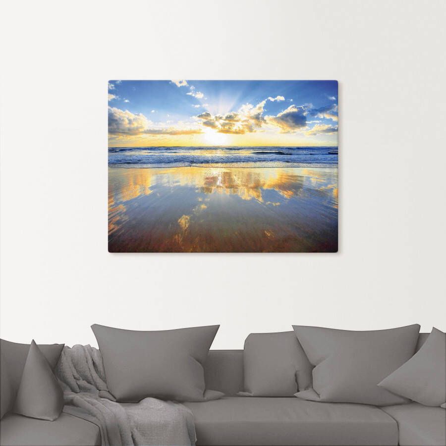 Artland Artprint Zonsopkomst boven de oceaan als artprint van aluminium artprint voor buiten artprint op linnen poster muursticker