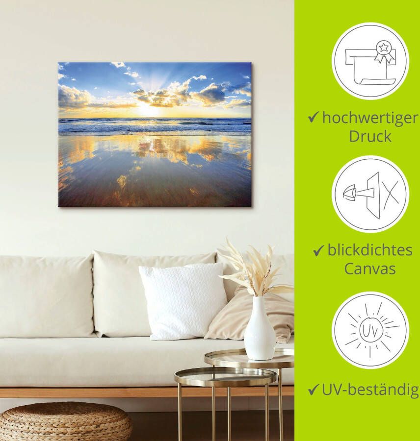 Artland Artprint Zonsopkomst boven de oceaan als artprint van aluminium artprint voor buiten artprint op linnen poster muursticker