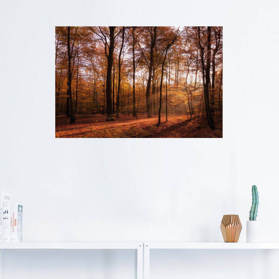 Artland Artprint Zonsopkomst in de herfst II als artprint van aluminium artprint voor buiten artprint op linnen poster muursticker