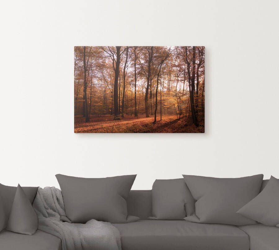 Artland Artprint Zonsopkomst in de herfst II als artprint van aluminium artprint voor buiten artprint op linnen poster muursticker