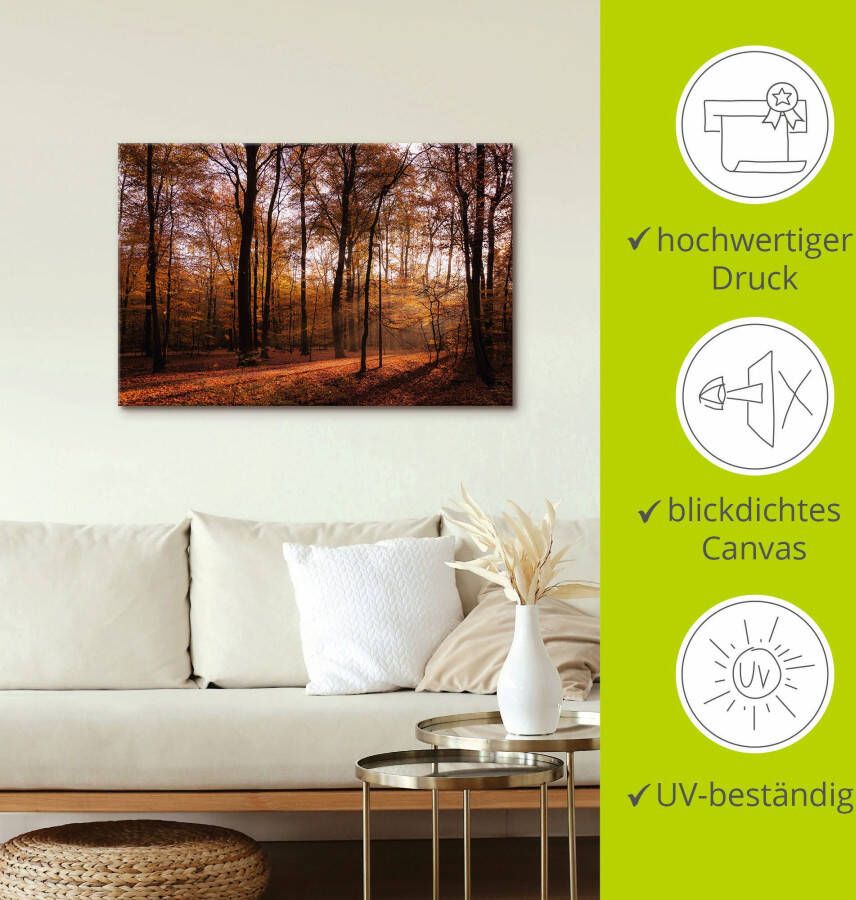 Artland Artprint Zonsopkomst in de herfst II als artprint van aluminium artprint voor buiten artprint op linnen poster muursticker