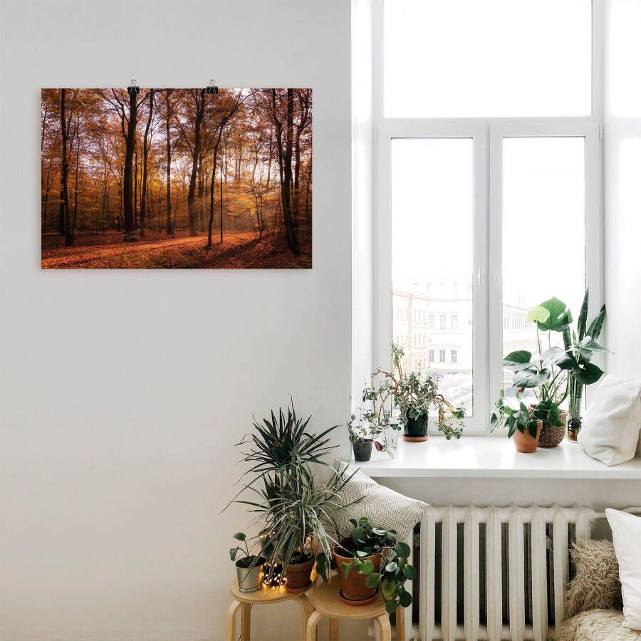 Artland Artprint Zonsopkomst in de herfst II als artprint van aluminium artprint voor buiten artprint op linnen poster muursticker