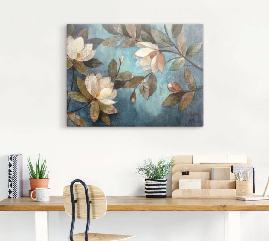 Artland Artprint Zwevende magnolia als artprint op linnen poster muursticker in verschillende maten