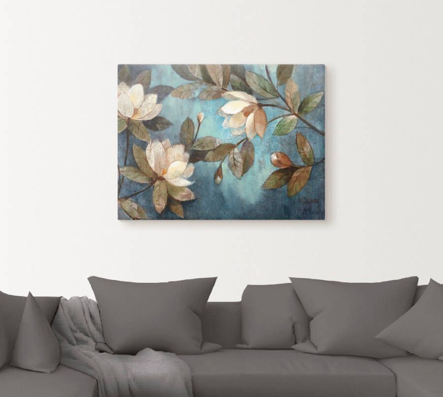 Artland Artprint Zwevende magnolia als artprint op linnen poster muursticker in verschillende maten