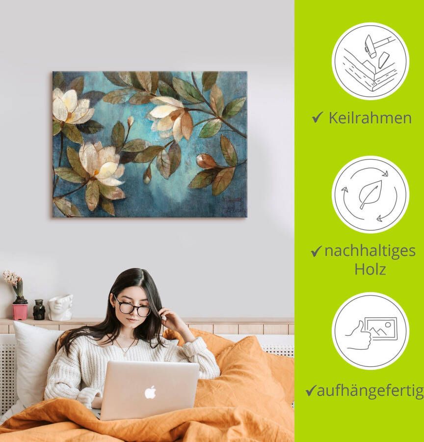 Artland Artprint Zwevende magnolia als artprint op linnen poster muursticker in verschillende maten