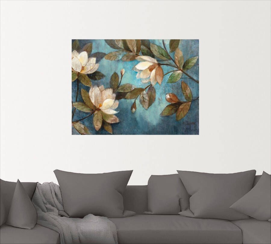 Artland Artprint Zwevende magnolia als artprint op linnen poster muursticker in verschillende maten