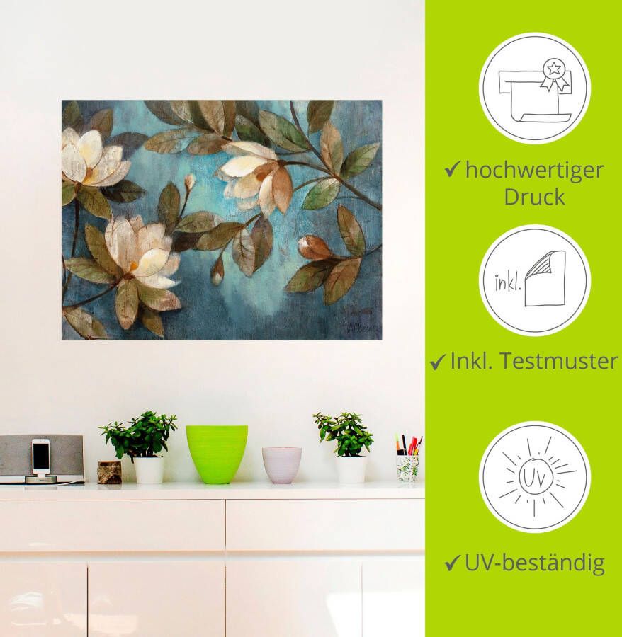 Artland Artprint Zwevende magnolia als artprint op linnen poster muursticker in verschillende maten