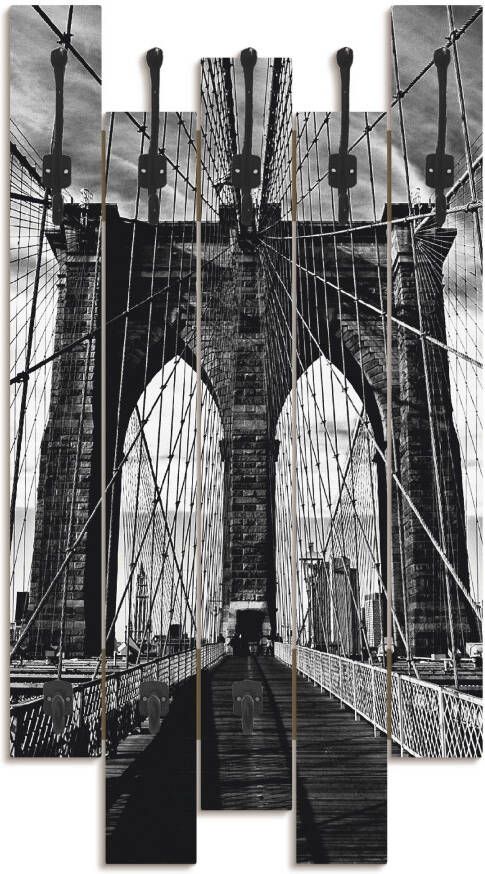 Artland Kapstok Brooklyn Bridge zwart wit