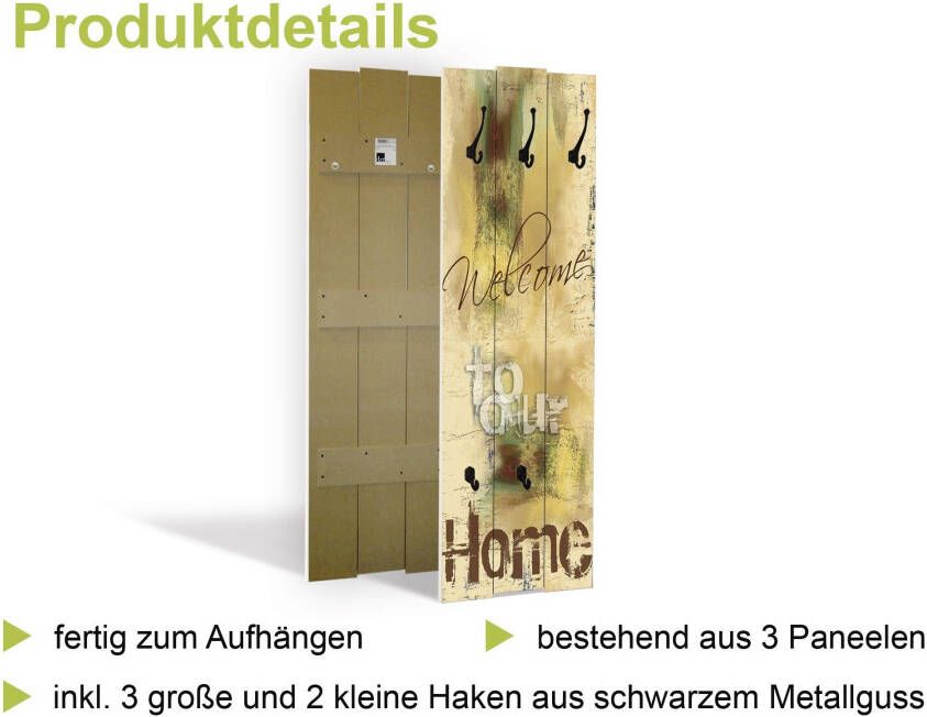 Artland Kapstok Witte vintage-achtergrond