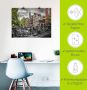 Artland Poster Amsterdam Bloemgracht als artprint op linnen muursticker of poster in verschillende maten - Thumbnail 4