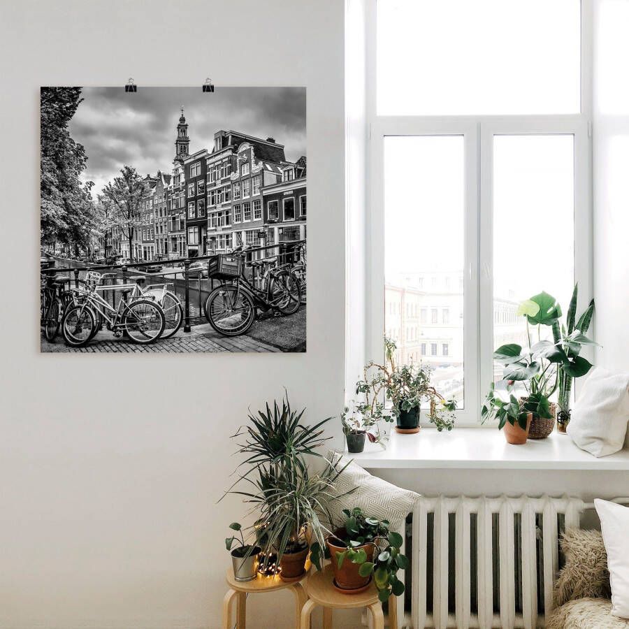 Artland Poster Amsterdam Bloemgracht als artprint van aluminium artprint op linnen muursticker of poster in verschillende maten