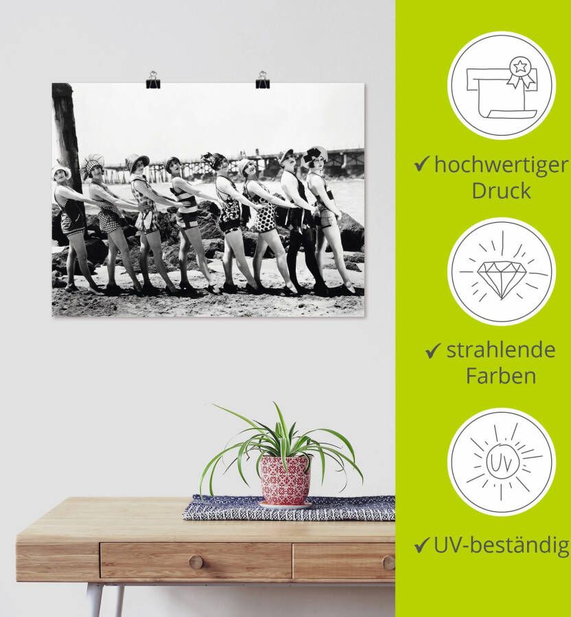 Artland Poster Badende schoonheden 1916 als artprint van aluminium artprint op linnen muursticker of poster in verschillende maten