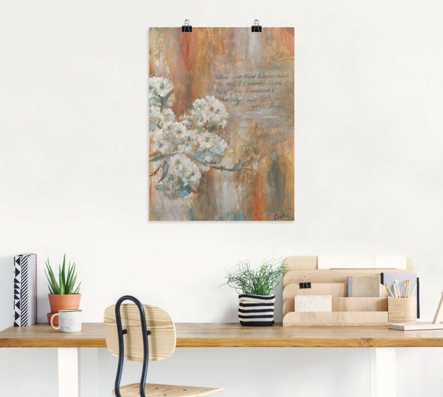 Artland Poster Bloemen als artprint op linnen muursticker of poster in verschillende maten