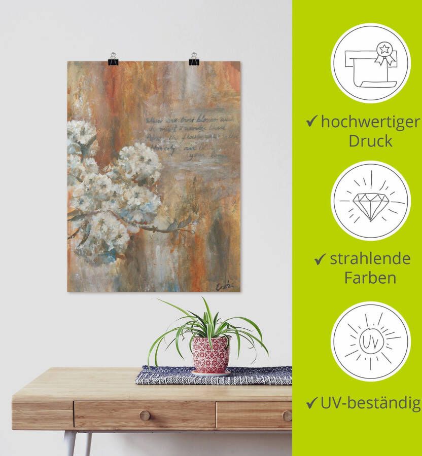 Artland Poster Bloemen als artprint op linnen muursticker of poster in verschillende maten