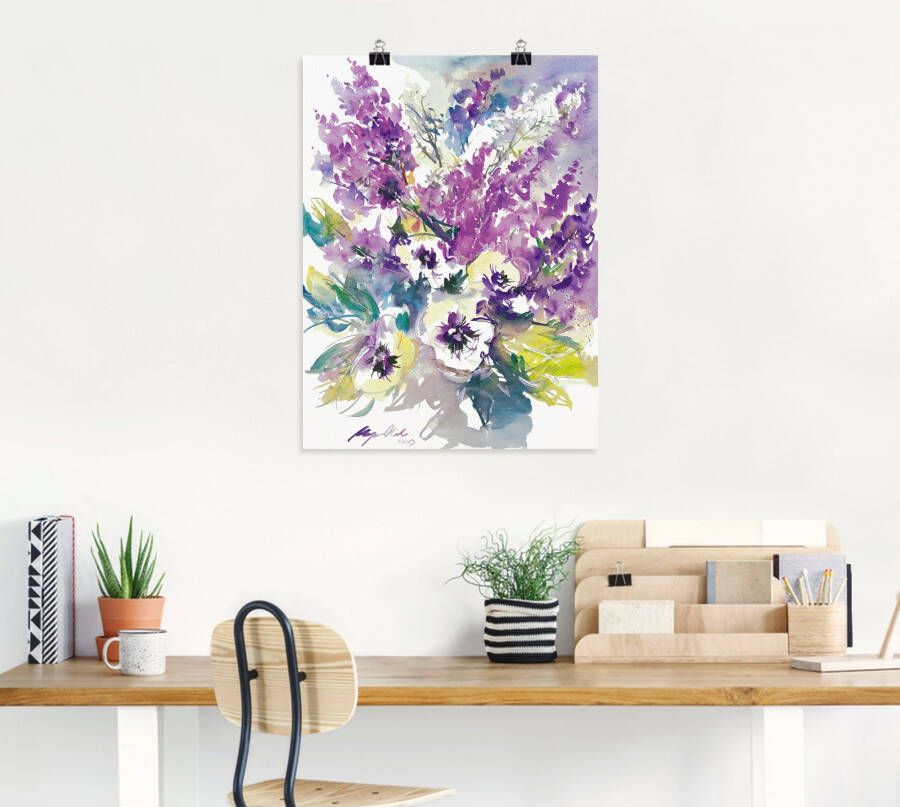 Artland Poster Bos bloemen III als artprint van aluminium artprint op linnen muursticker of poster in verschillende maten