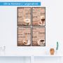 Artland Poster Café au lait latte MacchiatoChocolade Poster artprint wandposter (4 stuks) - Thumbnail 2