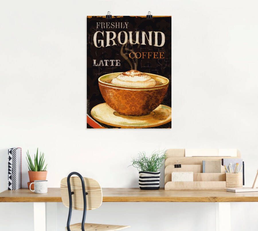 Artland Poster De koffie van vandaag III als artprint op linnen muursticker of poster in verschillende maten