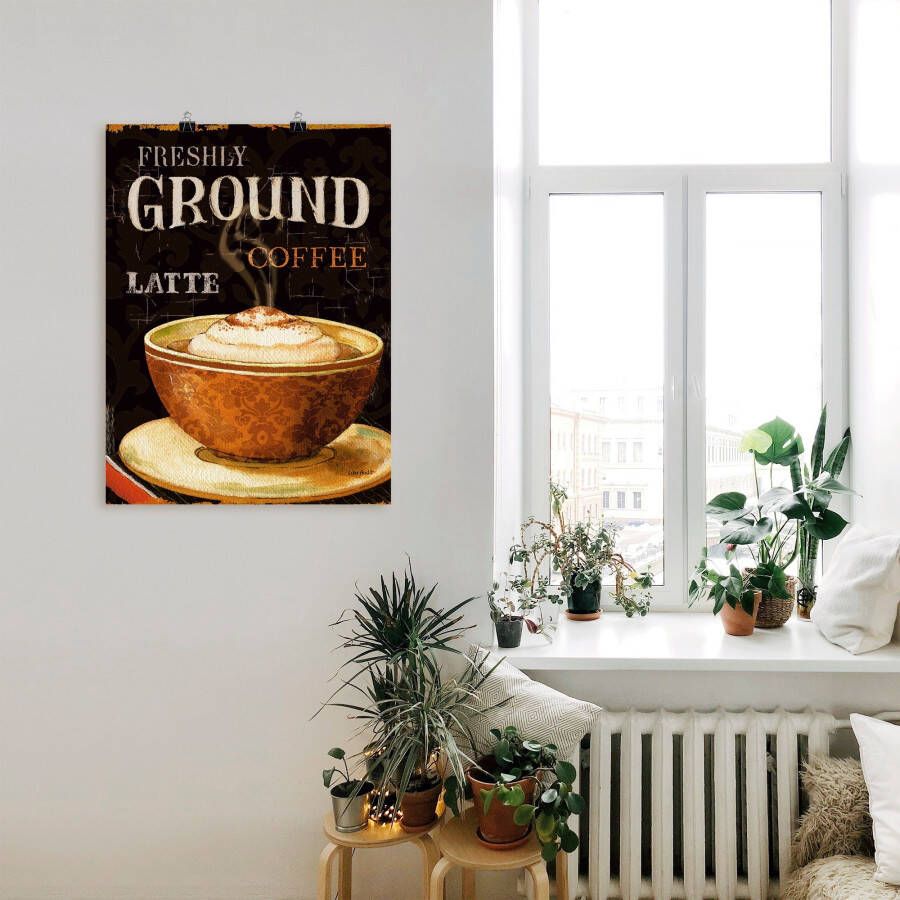 Artland Poster De koffie van vandaag III als artprint op linnen muursticker of poster in verschillende maten