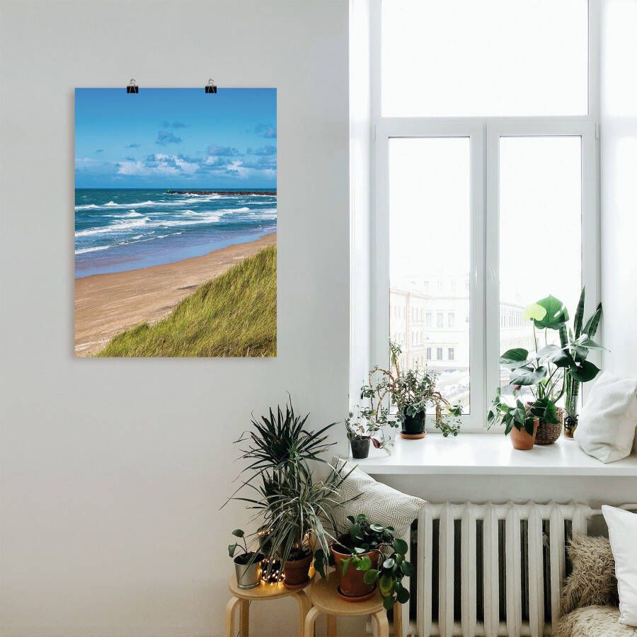 Artland Poster Duin en strand bij Hirtshals Denemarken als artprint van aluminium artprint voor buiten artprint op linnen in verschillende maten