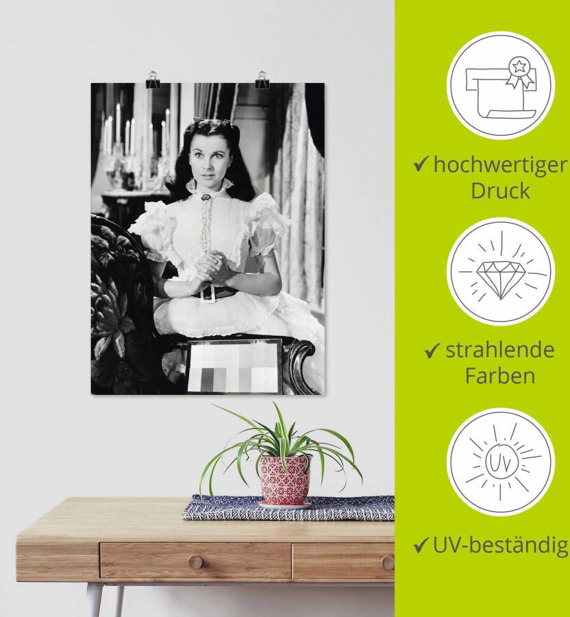 Artland Poster Gejaagd door de wind 1939 II als artprint van aluminium artprint op linnen muursticker of poster in verschillende maten