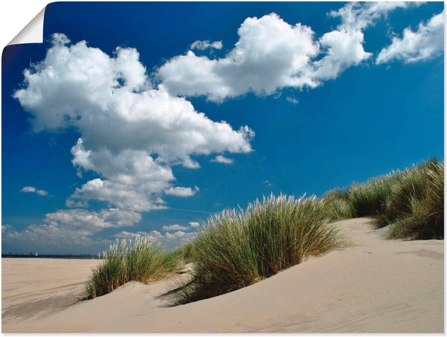 Artland Poster Hemel duinen en zee als artprint op linnen muursticker of poster in verschillende maten