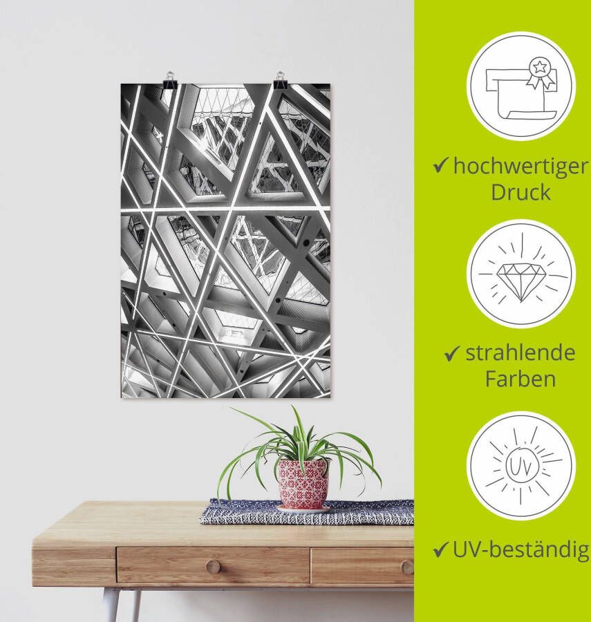 Artland Poster Honingraat als artprint van aluminium artprint op linnen muursticker of poster in verschillende maten