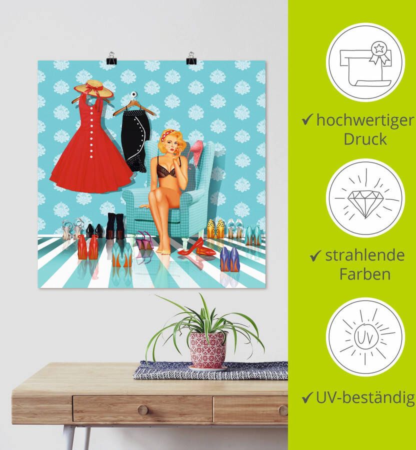 Artland Poster Ik heb niets om aan te trekken. als artprint van aluminium artprint op linnen muursticker of poster in verschillende maten