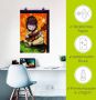 Artland Poster Jongen met gitaar graffiti als artprint van aluminium artprint op linnen muursticker of poster in verschillende maten - Thumbnail 4