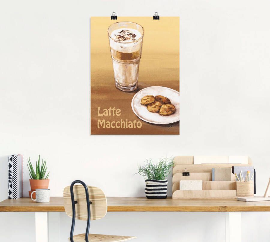 Artland Poster Latte macchiato III als artprint van aluminium artprint op linnen muursticker of poster in verschillende maten