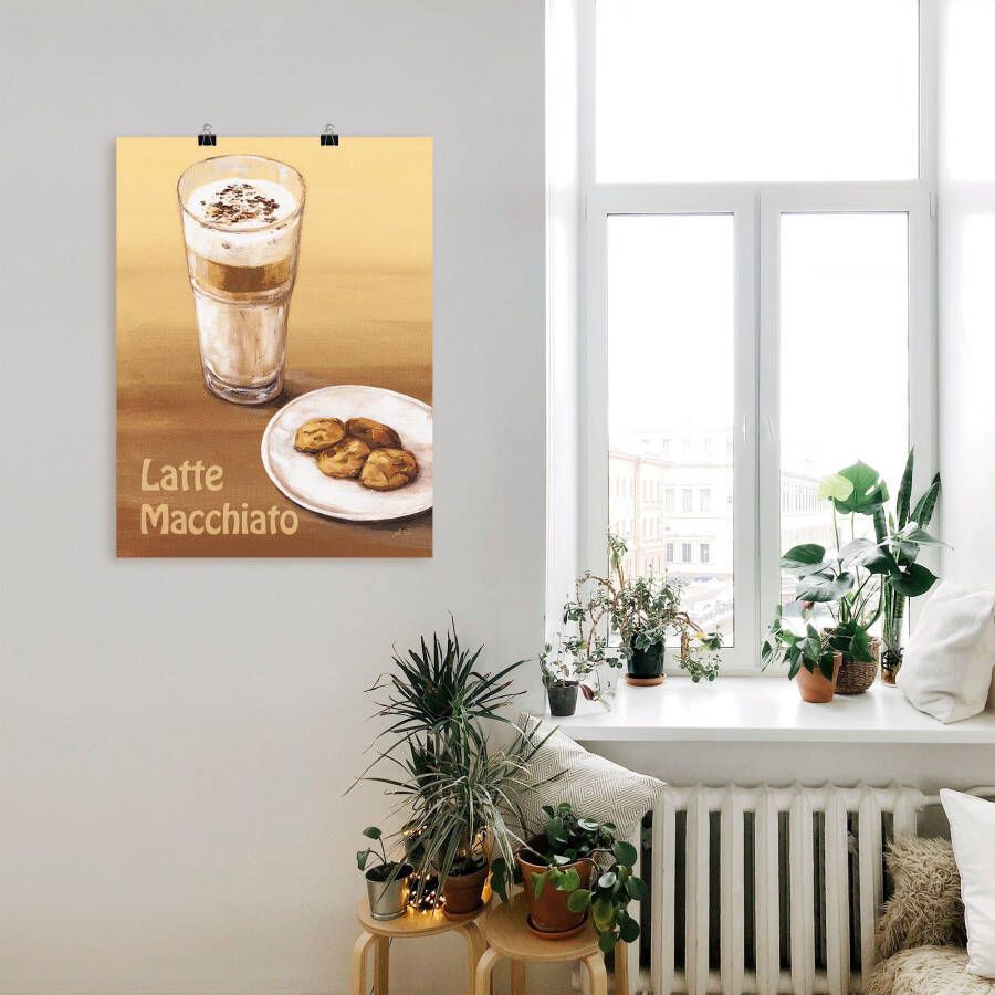 Artland Poster Latte macchiato III als artprint van aluminium artprint op linnen muursticker of poster in verschillende maten