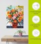 Artland Poster Rozen in bruine vaas als artprint van aluminium artprint op linnen muursticker of poster in verschillende maten - Thumbnail 5