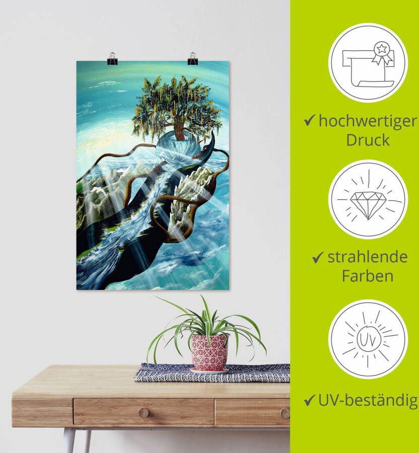 Artland Poster Stroom van het leven als artprint van aluminium artprint op linnen muursticker of poster in verschillende maten