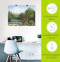 Artland Poster Waterlelievijver als artprint van aluminium artprint op linnen muursticker of poster in verschillende maten - Thumbnail 4