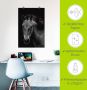 Artland Poster Weide met wilde bloemen blauwe hemel Wild paard als artprint van aluminium artprint op linnen muursticker of poster in verschillende maten - Thumbnail 5