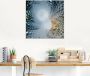 Artland Print op glas Abstract in blauw & goud - Thumbnail 2