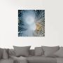 Artland Print op glas Abstract in blauw & goud - Thumbnail 3